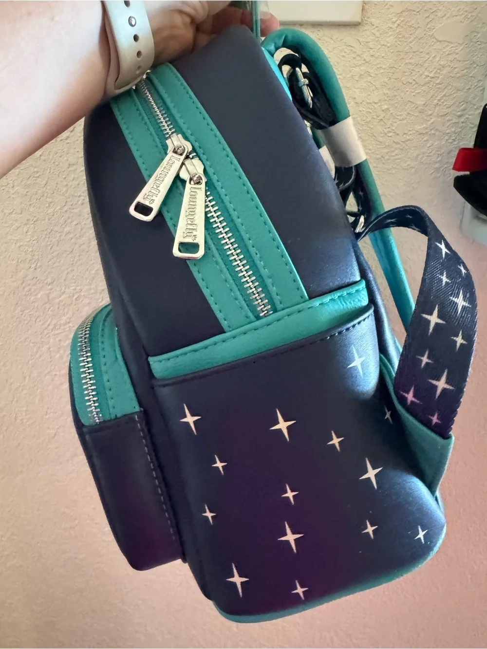 Loungefly Disney Vacation Club Member Navy and Teal Mini Backpack